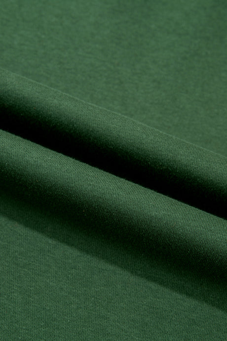 Dirty blue Plaid Sleeve Colorblock Loose Tunic Sweatshirt
