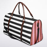 Luxury Stripes Canvas Duffel Bag – Weekender & Gym Travel Bag | Durable Overnight Bag