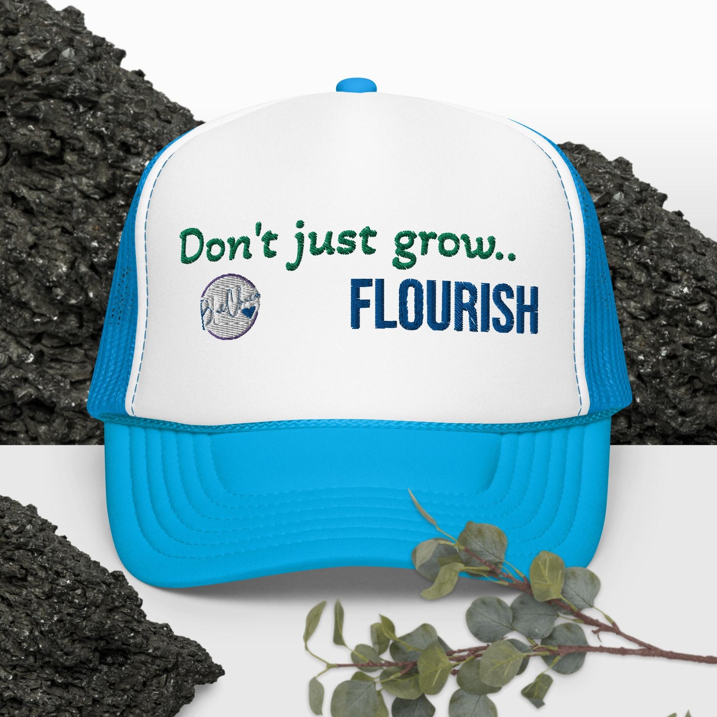 "Flourish" fashion trucker hat
