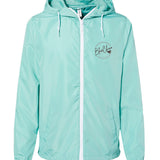 Aqua/ White Zipper - FRONT