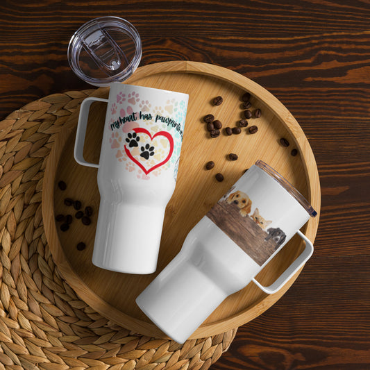 Pawprints on My Heart Stainless Steel Travel Mug