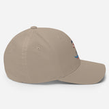 Beige united states of america hat with patriotic design on front side
