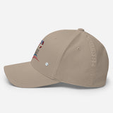 Beige united states of america hat with patriotic embroidery and curved brim by Blue Chico Retail