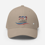 Beige united states of america hat with 250 years of independence design and patriotic flag elements