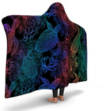 Rainbow Sea Turtles Hooded Blanket (various sizes) 