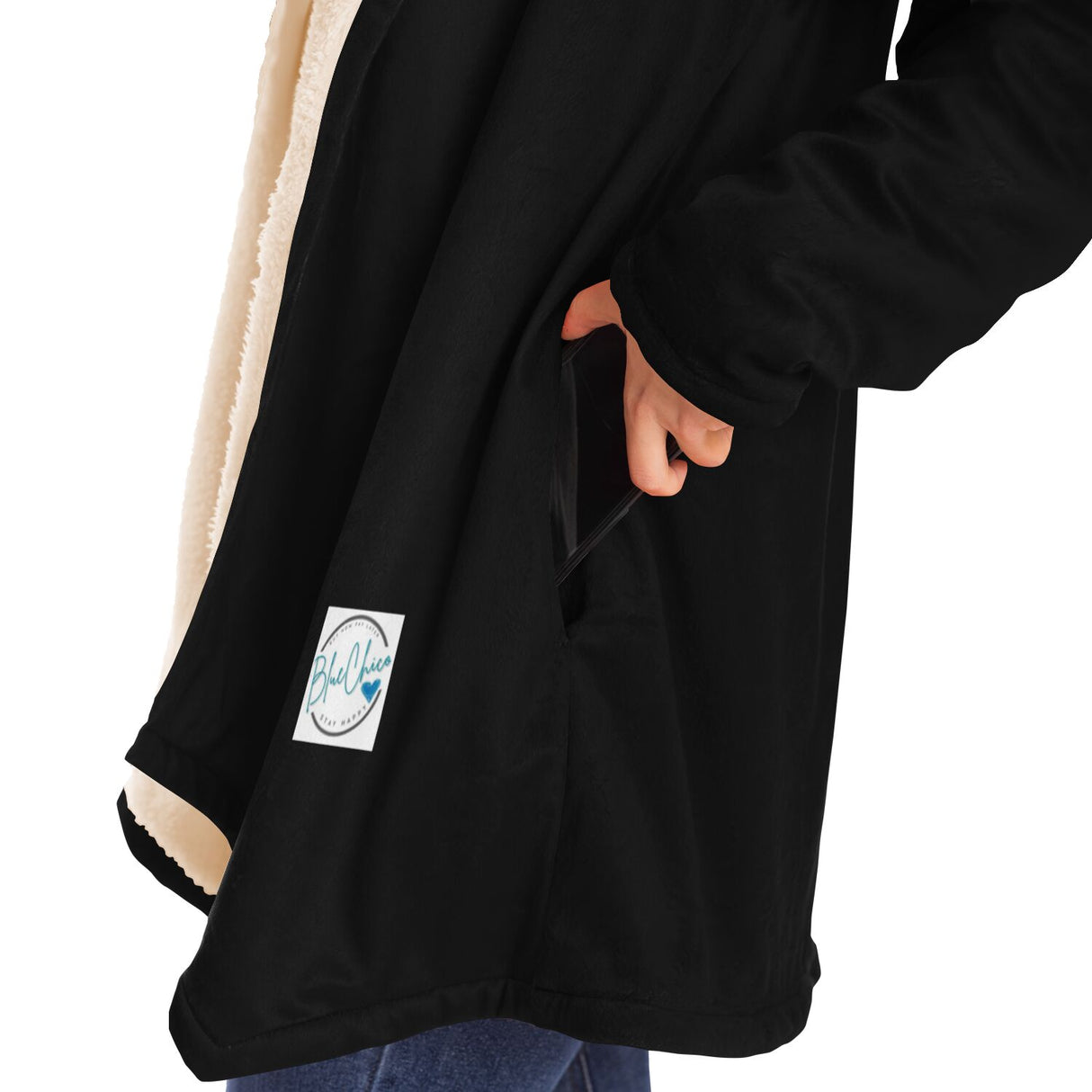 Basic Black Microfleece Cloak 