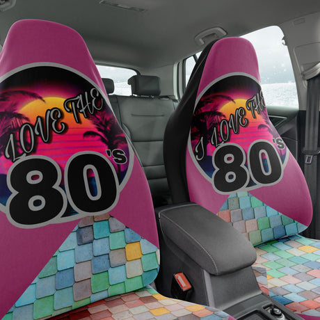I Love The 80's Automobile Seat Covers 