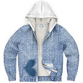 90's Denim Inspired Microfleece Coat 