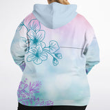 PLUS SIZE Cotton Candy Florals Premium Hoodie 
