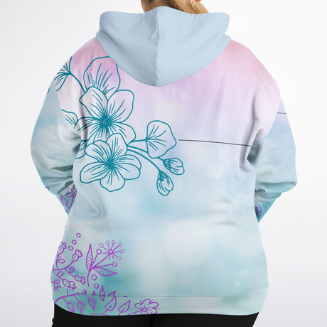 PLUS SIZE Cotton Candy Florals Premium Hoodie 