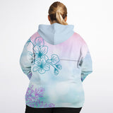 PLUS SIZE Cotton Candy Florals Premium Hoodie 