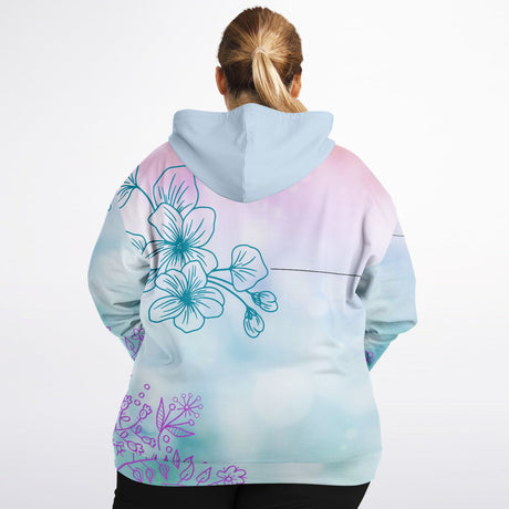 PLUS SIZE Cotton Candy Florals Premium Hoodie 