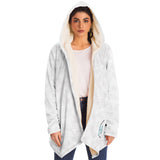 Fluffy White Microfleece Cloak 