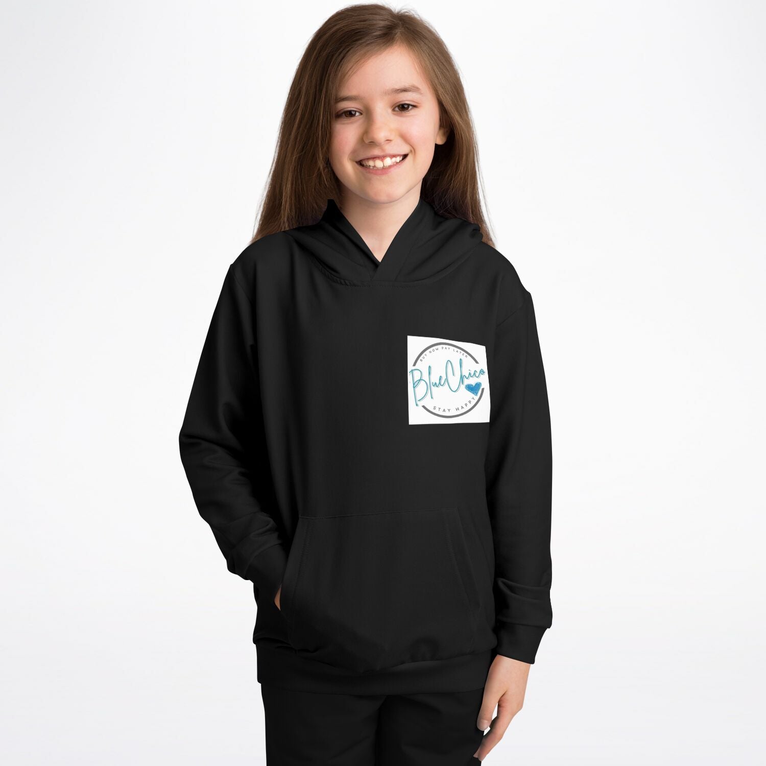 Basic Black PREMIUM Kids Hoodie 
