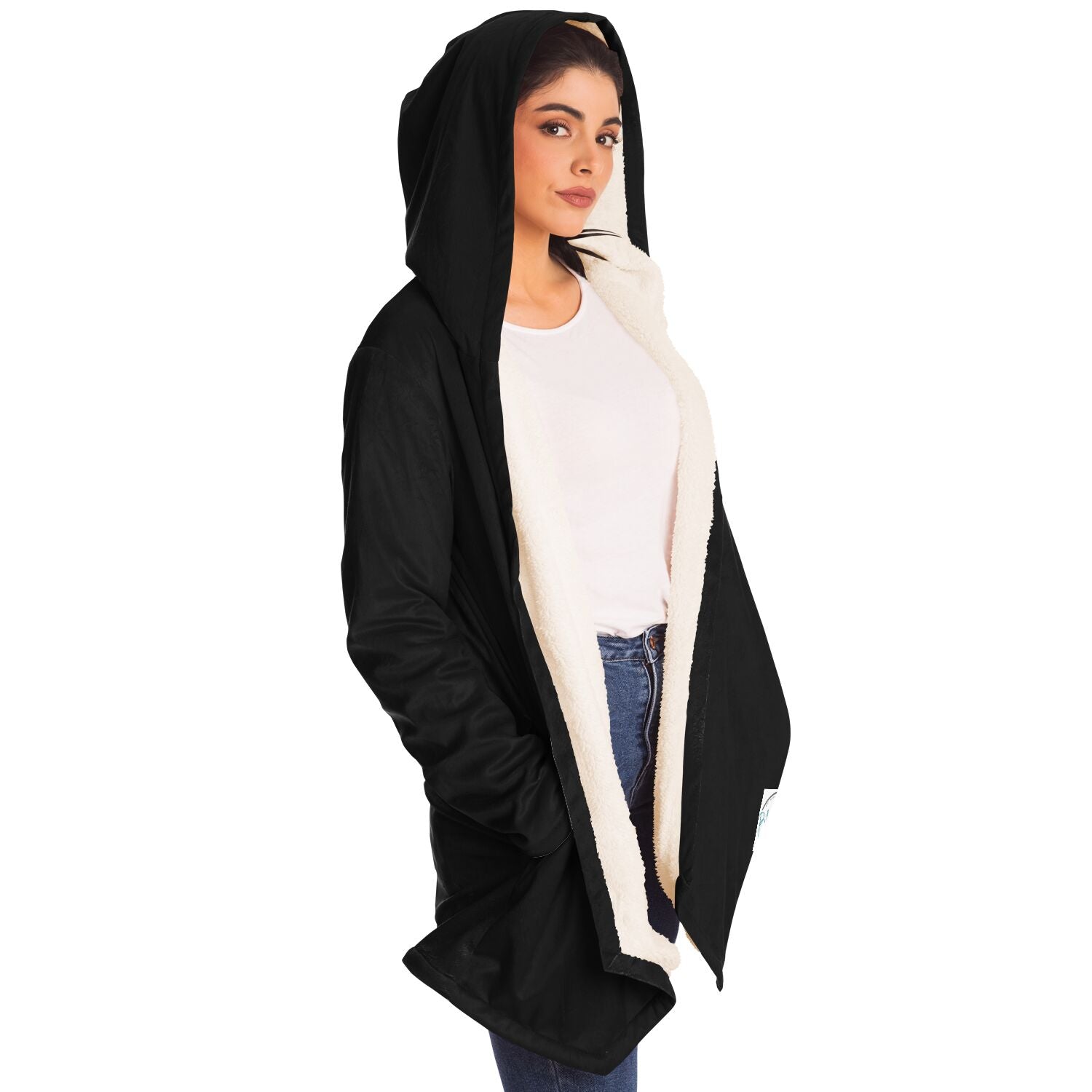 Basic Black Microfleece Cloak 