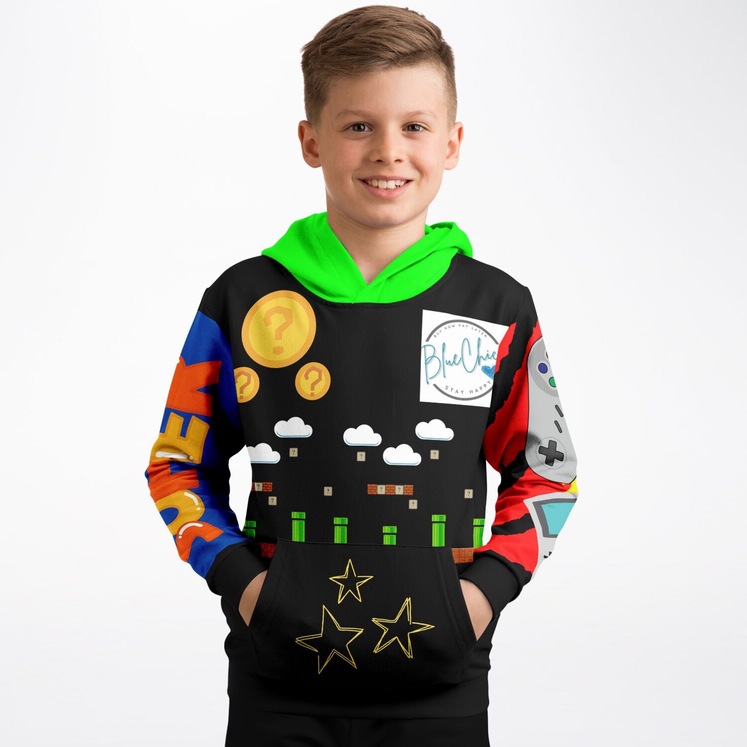 90's Video Gamer Kid's Premium Hoodie 