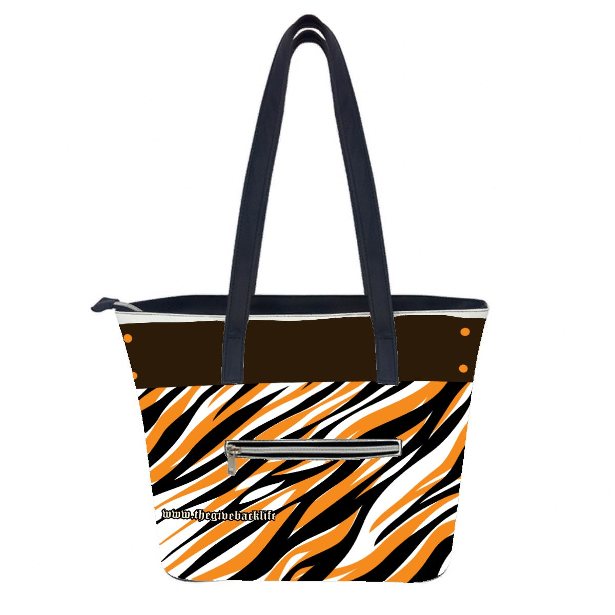 Mocha TIger Leather Handbag
