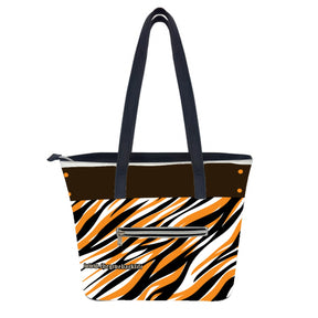 Mocha TIger Leather Handbag 