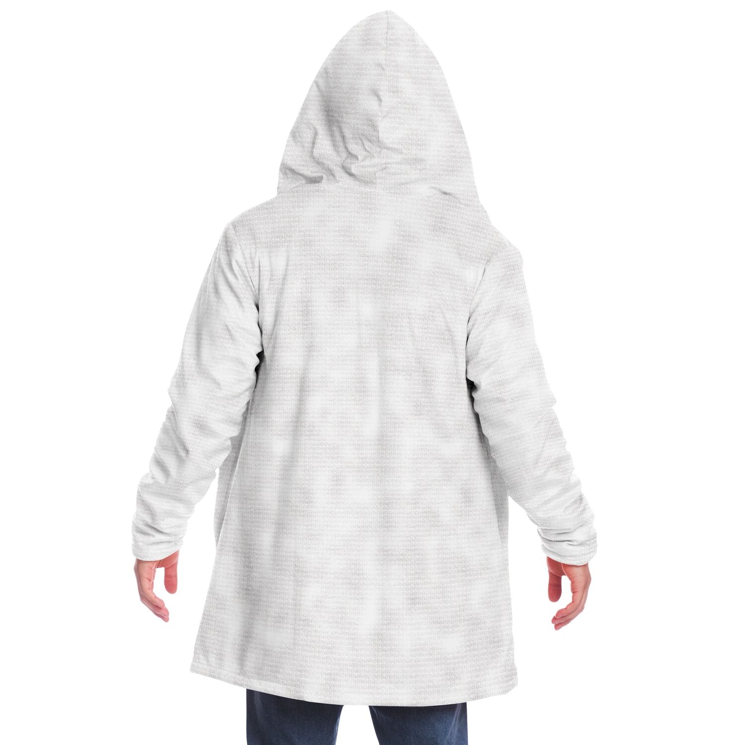 Fluffy White Microfleece Cloak 