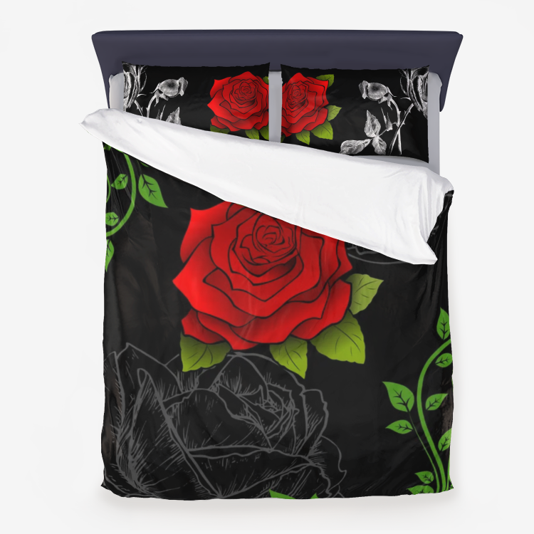 A Rose's Thorn Duvet Cover and Pillowcase Set