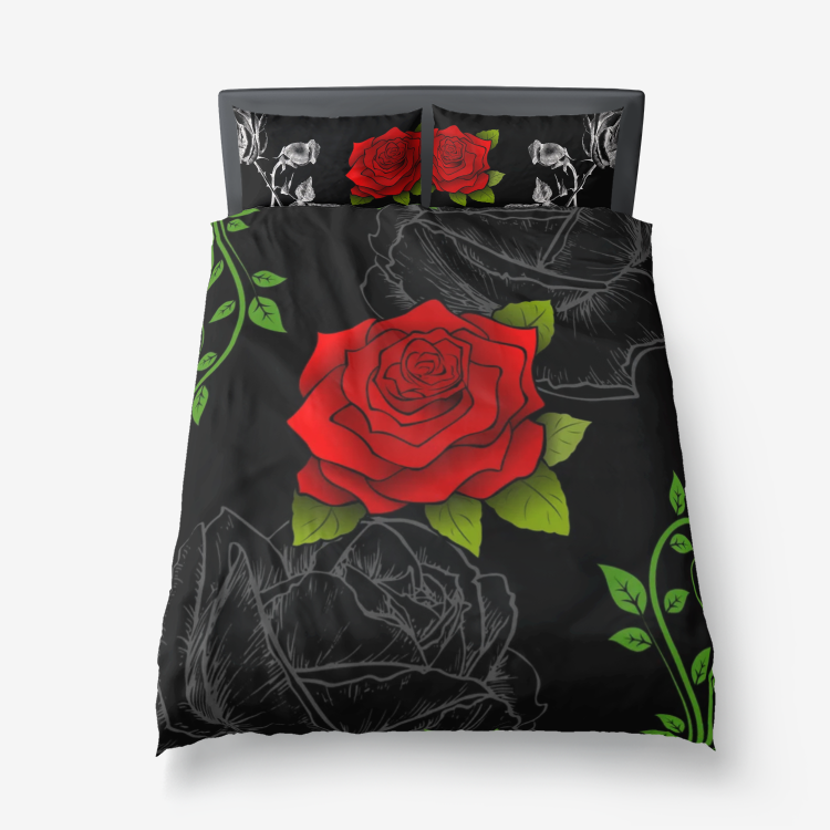 A Rose's Thorn Duvet Cover and Pillowcase Set