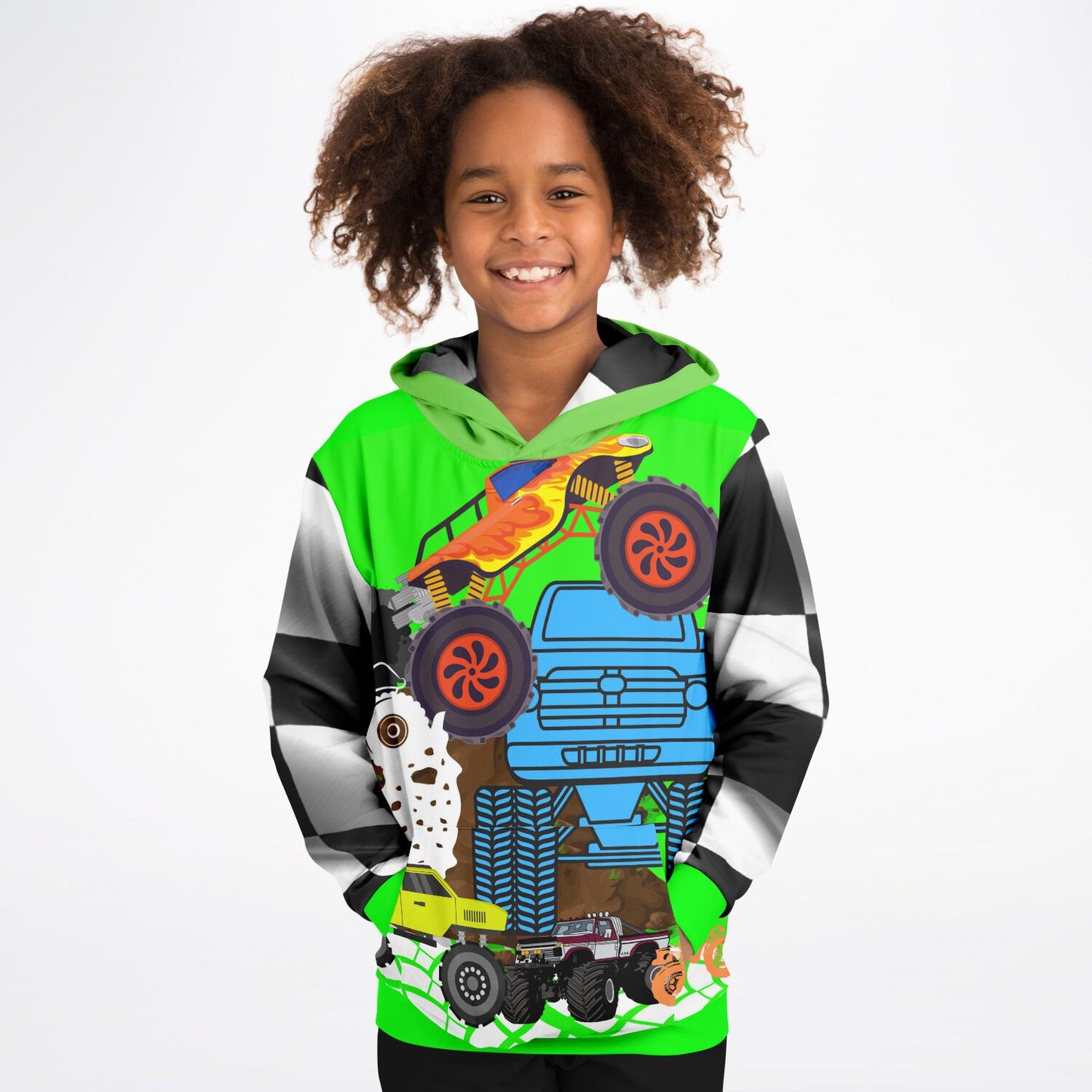 Monster Truck Battle Premium Kid's Hoodie 