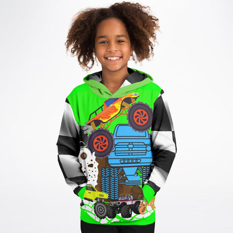 Monster Truck Battle Premium Kid's Hoodie 