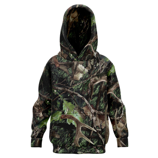 Kids Green Camo Hoodie