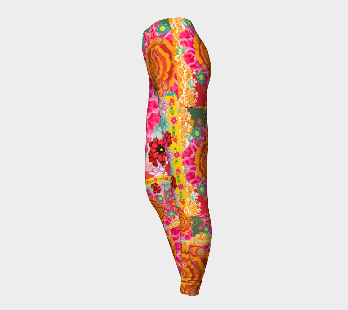 Tropical Rose Premium Stretch Leggings