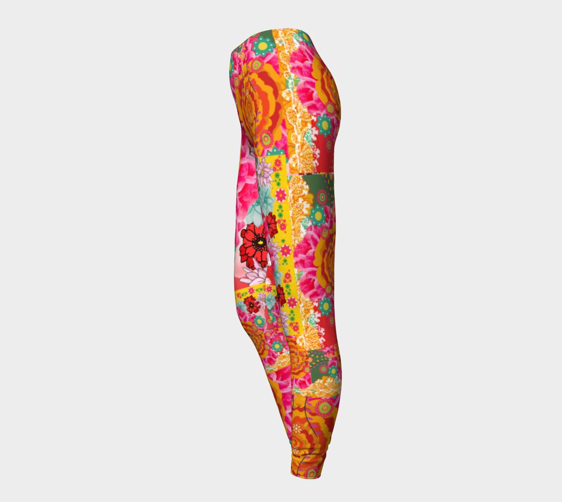 Tropical Rose Premium Stretch Leggings 