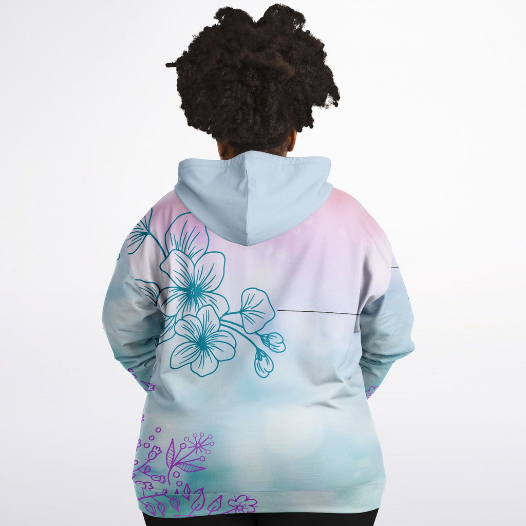 PLUS SIZE Cotton Candy Florals Premium Hoodie 
