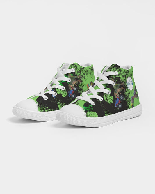 Monster Trck Dino Battle High Top Sneakers for Kids Kids Hightop Canvas Shoe