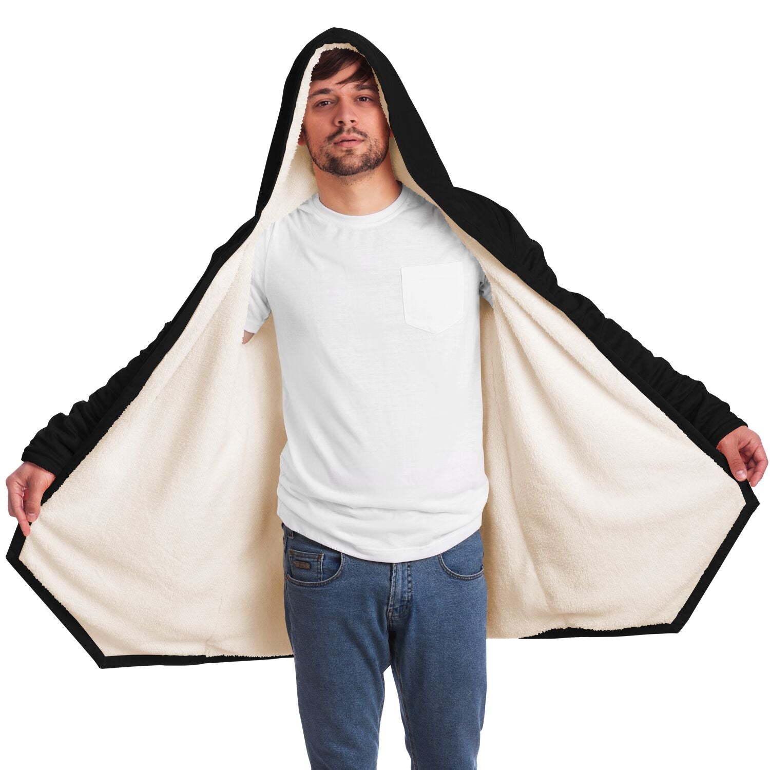 Basic Black Microfleece Cloak 
