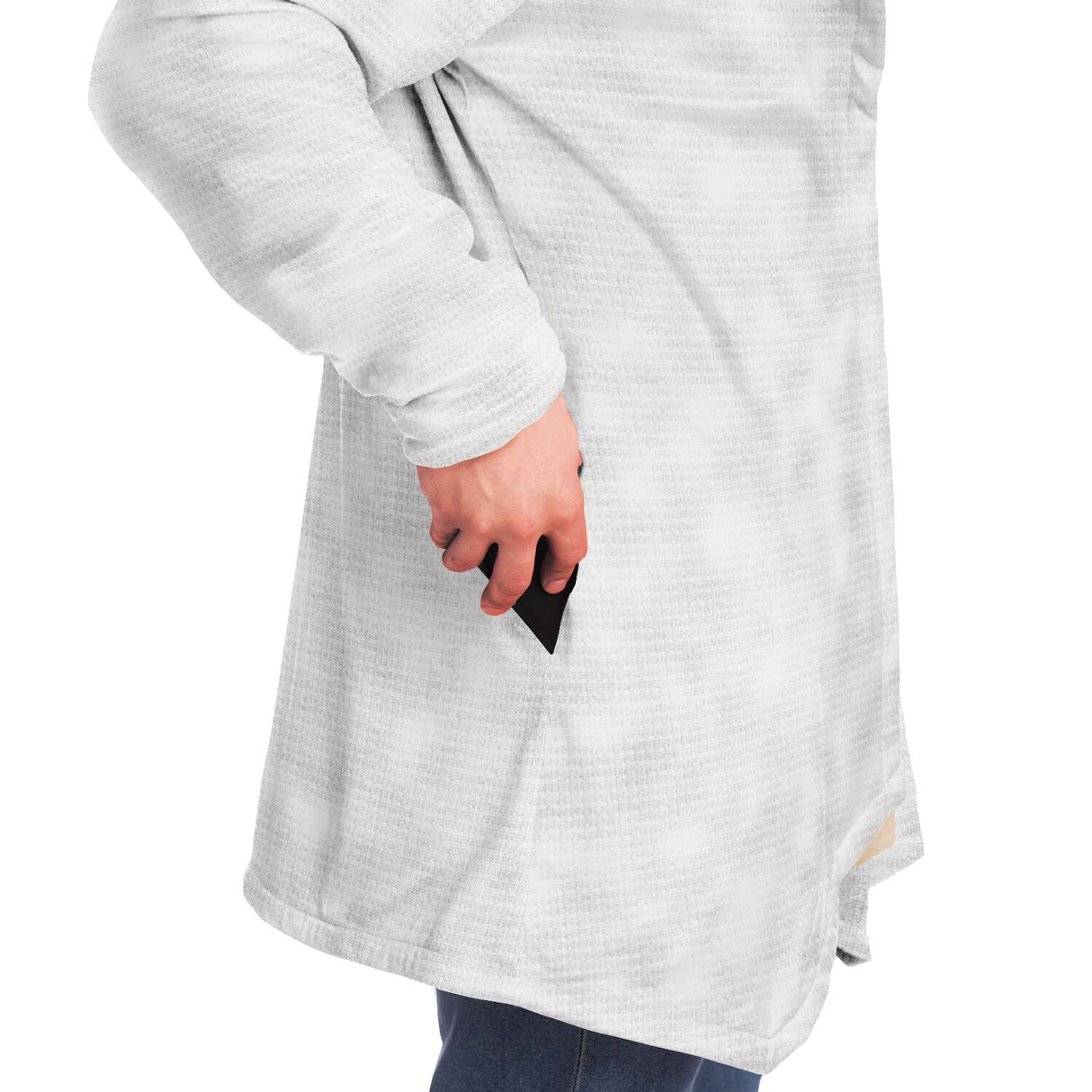 Fluffy White Microfleece Cloak 