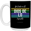 Dios De Lo Imposible 15 oz. White Mug 