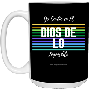 Dios De Lo Imposible 15 oz. White Mug 