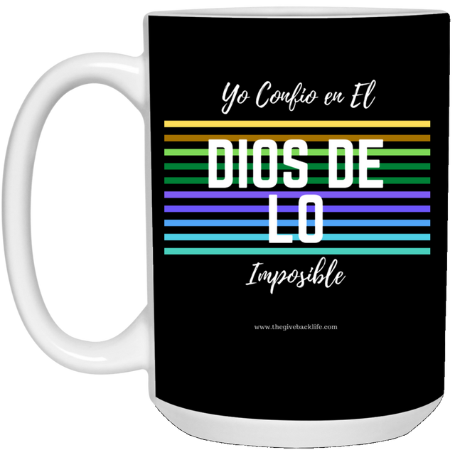 Dios De Lo Imposible 15 oz. White Mug 
