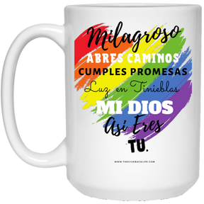 MIlagroso 15 oz. White Mug 
