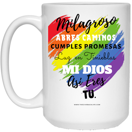 MIlagroso 15 oz. White Mug 