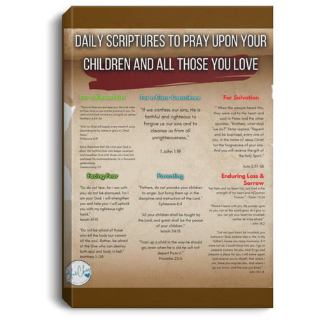 Daily Prayer Scriptures Canvas Wall Art 