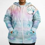 PLUS SIZE Cotton Candy Florals Premium Hoodie 