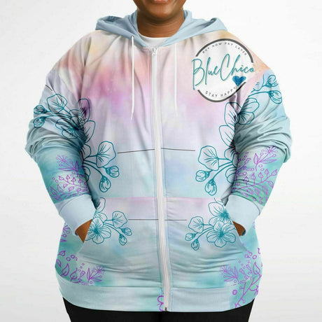 PLUS SIZE Cotton Candy Florals Premium Hoodie 