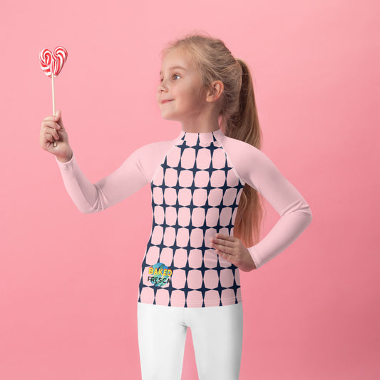 Pink Geo Kids Rash Guard