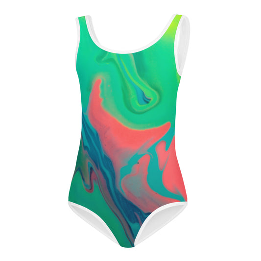 Paint Spill Kids Swimsuit