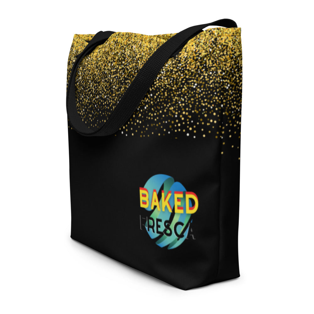 Golden Glitter Oversized Bag 