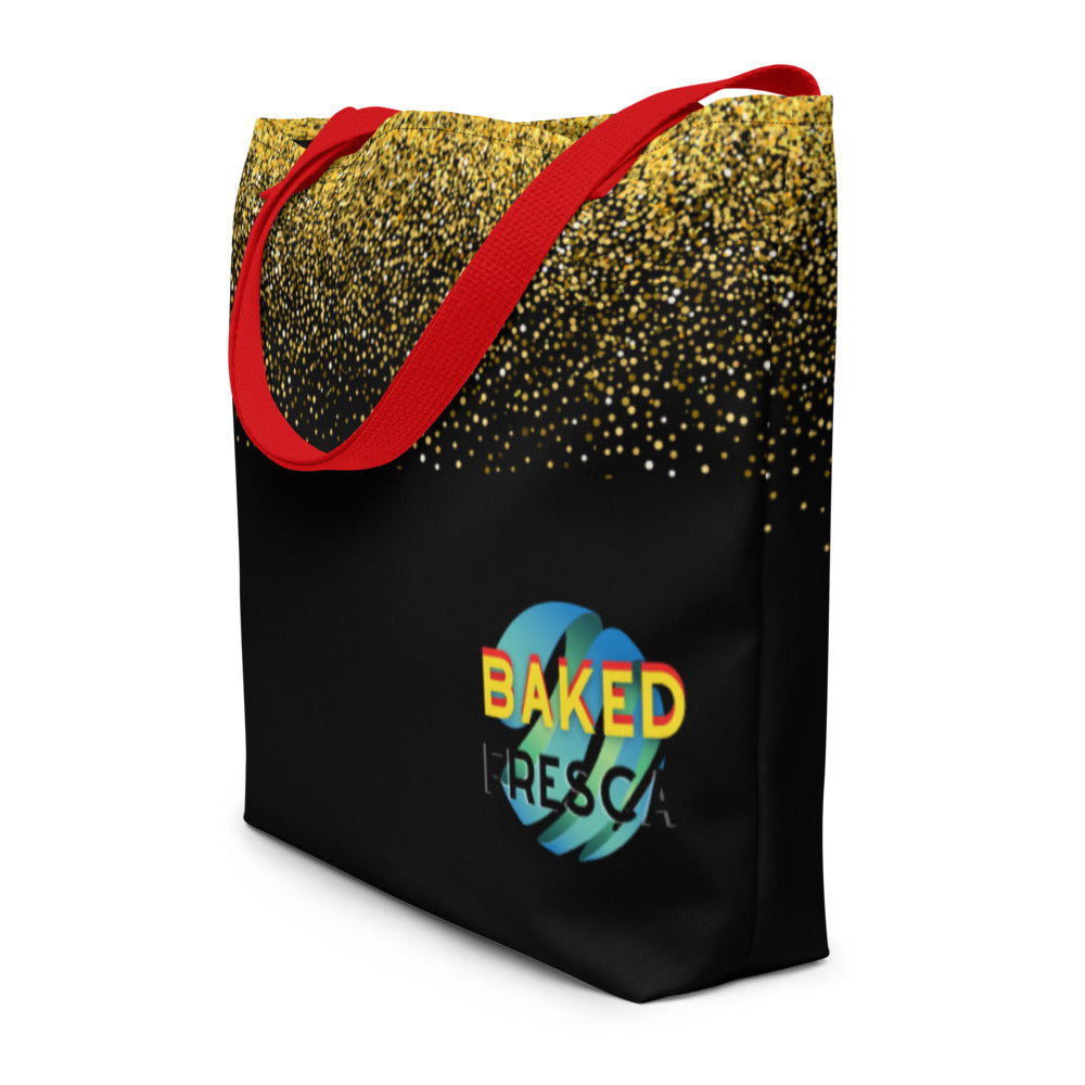 Golden Glitter Oversized Bag 