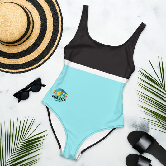 Teal Block One-Piece Swimsuit by Baked Fresca