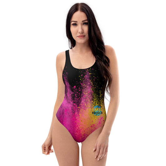 Neon Vibes One-Piece Swimsuit by Baked Fresca