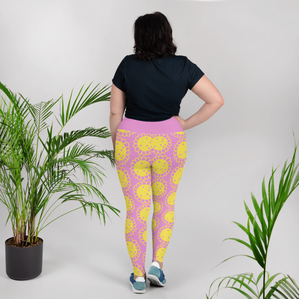 Happy Vibes Premium Plus Size Leggings 