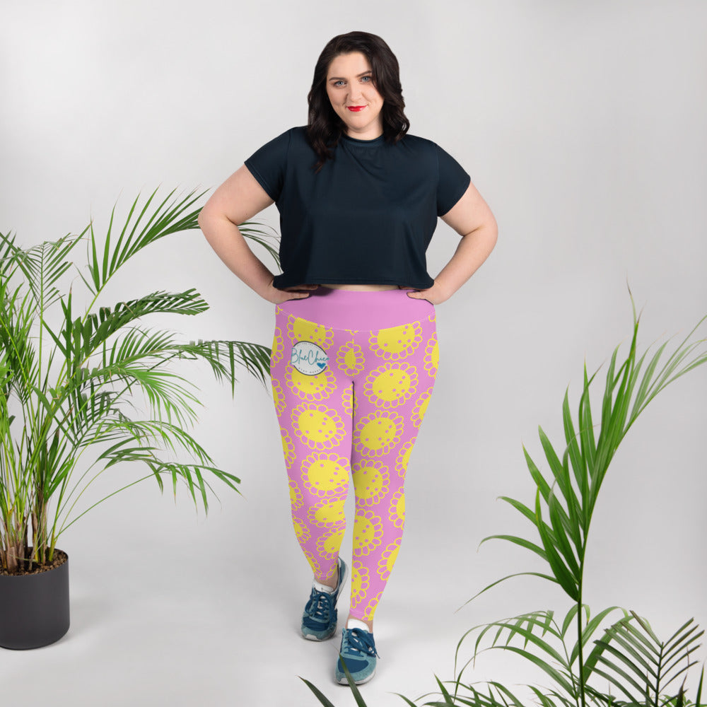 Happy Vibes Premium Plus Size Leggings 